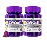 ZzzQuil Natura Forte Complemento Alimenticio para Dormir, Mayor Dosis de Melatonina*, en Gummies con Extractos de Valeriana, Camomila y Lavanda, 60 Gummies (2 x 30)
