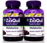 ZzzQUIL Natura Gominolas Melatonina, ayuda para dormir con Vitamina B6 y Camomila, 60 gominolas