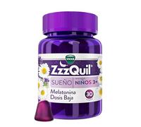 ZzzQuil Sueño Apto desde Niños 3+, Complemento Alimenticio En Gummies Para Dormir toda la familia, sabor a frutos del Bosque, 30 gummies