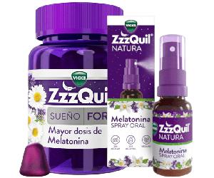 ZzzQuil Sueño Forte Mayor Dosis de Melatonina 30 Gummies + Spray Oral de Melatonina 30 ml