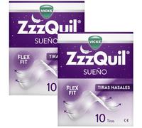 ZzzQuil Sueño Tiras Nasales Respira y Duerme Mejor 2x10 uds