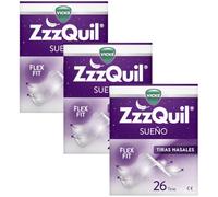 ZzzQuil Sueño Tiras Nasales Respira y Duerme Mejor 3x26 uds