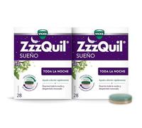 ZzzQuil Toda la Noche con Melatonina, Valeriana y Vitamina B6, Ayuda a dormir rápidamente*, Liberación prolongada durante 8 horas, 56 comprimidos